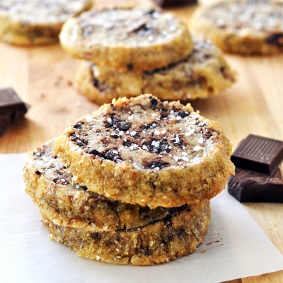 Salted Choc Chunk Shortbread Cookie