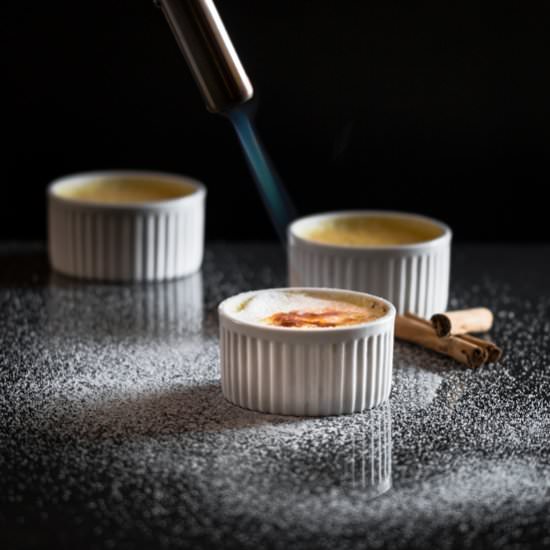 Cinnamon Infused Creme Brulee