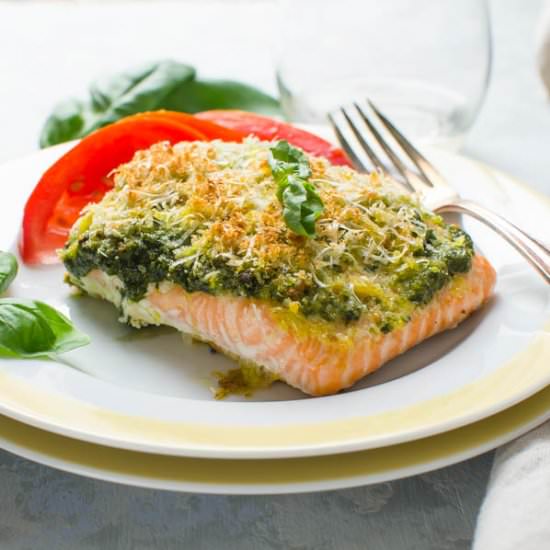 Baked Salmon Pesto