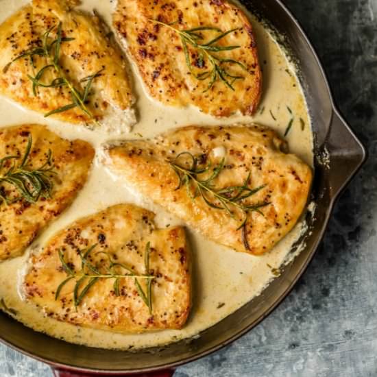 White Wine Dijon Chicken