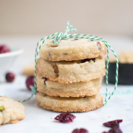 Cranberry Pistachio Ice Box Cookies