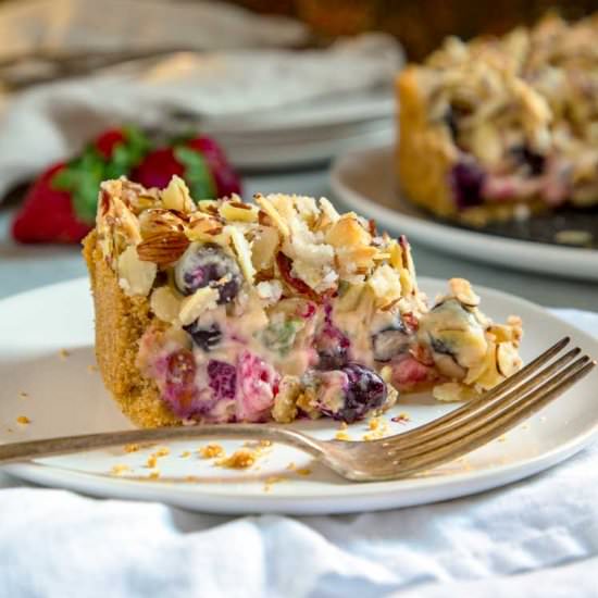 Berry Goat Cheese and Basil Tart