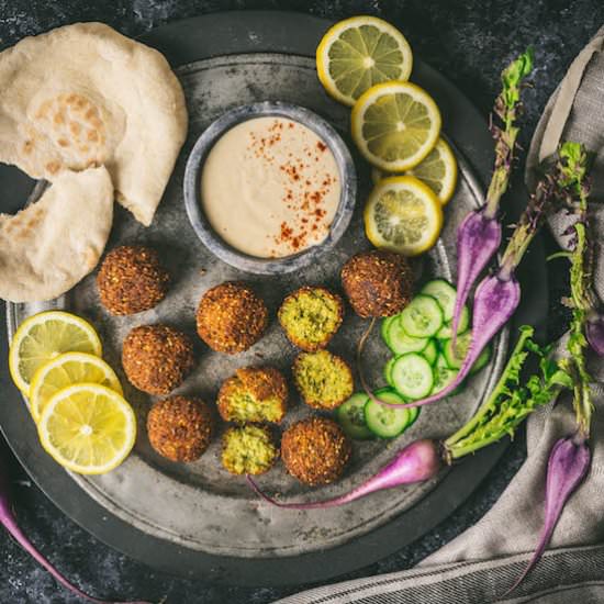 Crispy Falafel, Tahini Sauce, and Pita