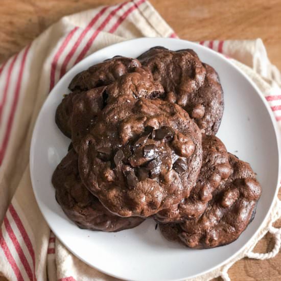 Flourless Fudgy Brownie Cookies