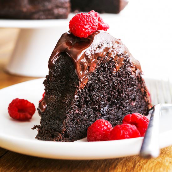Chocolate Raspberry Bundt Cake