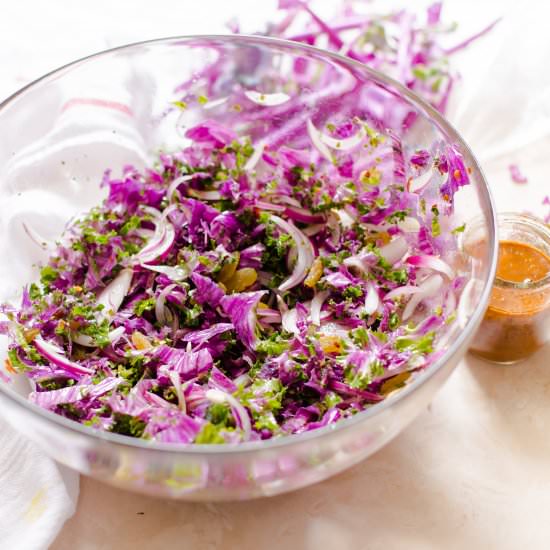 Flowering Kale Salad