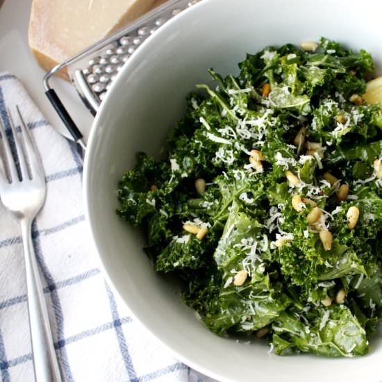 PARMESAN AND PINE NUT KALE SALAD