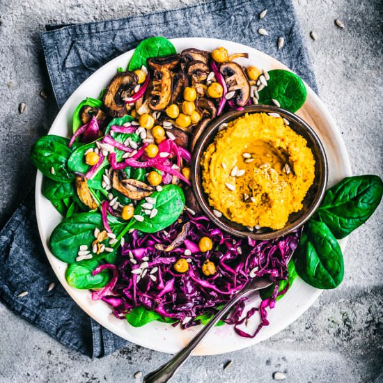 Roasted Chickpea & Cabbage Salad