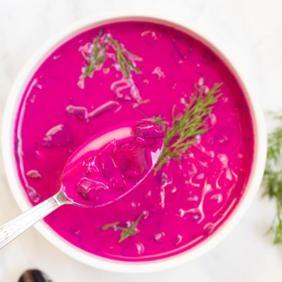 Chilled Beet Soup with Yogurt