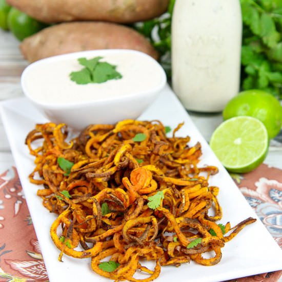 Baked Curly Sweet Potato Fries