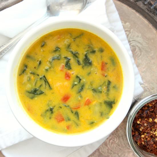 Healthy Coconut Veggie Soup
