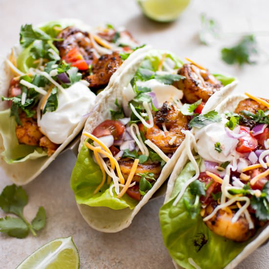 Easy Blackened Shrimp Tacos