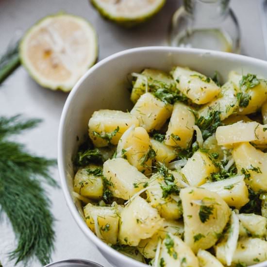Greek-style potato salad