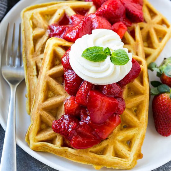 Strawberry Waffles