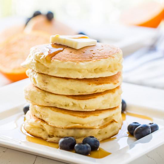 Light & Fluffy Ricotta Pancakes
