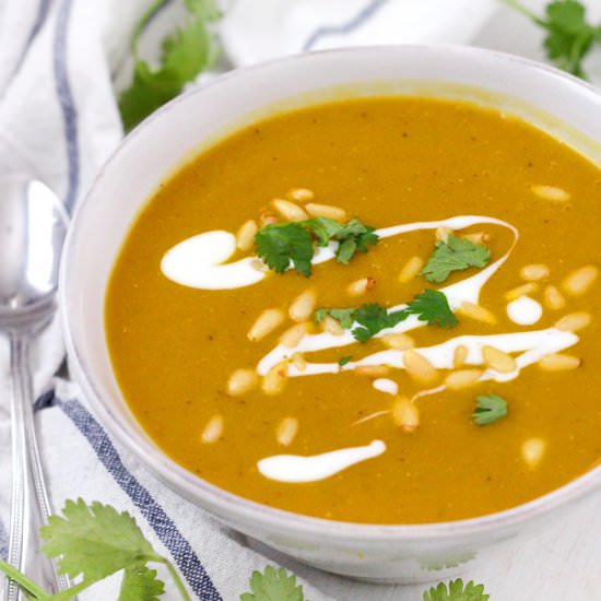 Butternut Squash + Red Lentil Soup