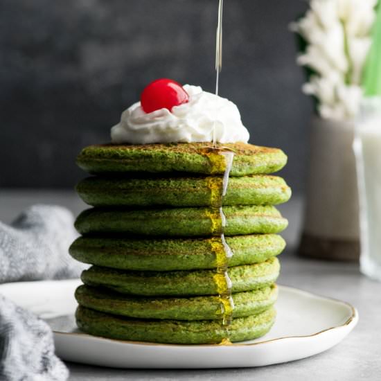 Spinach Oatmeal Pancakes