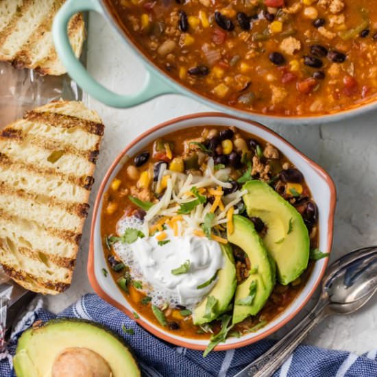 Healthy Southwest Turkey Chili