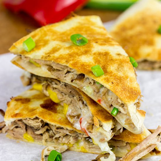 Slow Cooker Carnitas Quesadillas