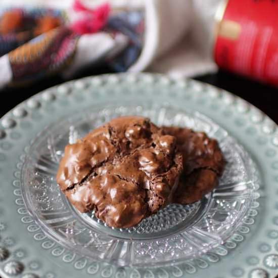Flourless Chocolate Pecan Cookies