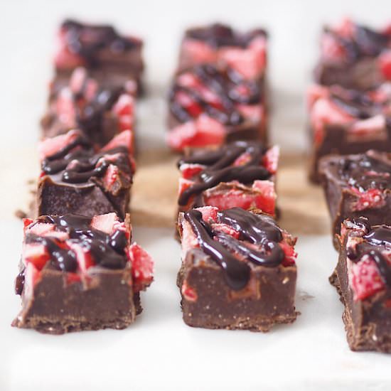 Chocolate Strawberry Fudge