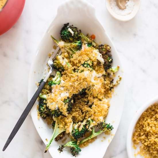 Roasted Broccoli and Cheddar Quinoa