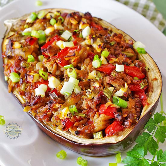 Mediterranean Stuffed Eggplant