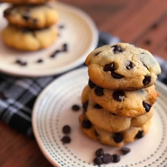 Thick Almond Chocolate Chip Cookies