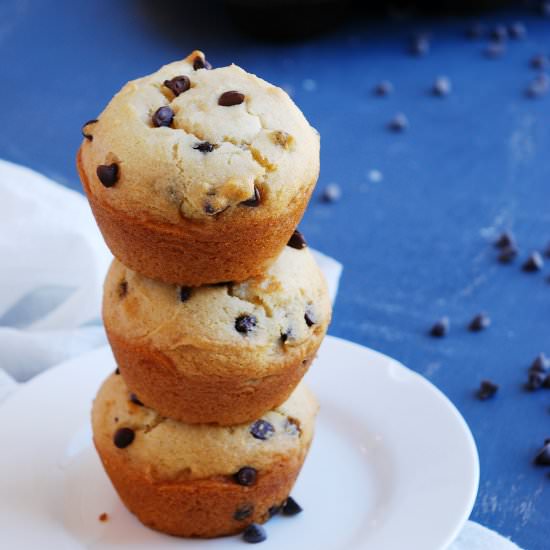 Gluten-free Vegan Choc Chip Muffins