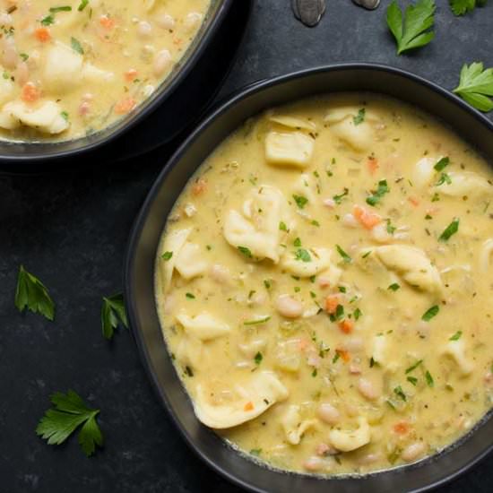 White Bean Tortellini Soup