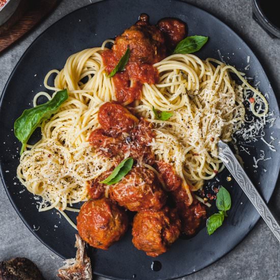Classic spaghetti and meatballs