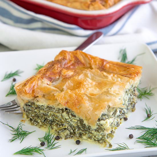SPANAKOPITA – spinach and feta pie
