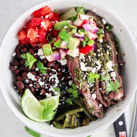 Chimichurri Steak Bowls for TWO