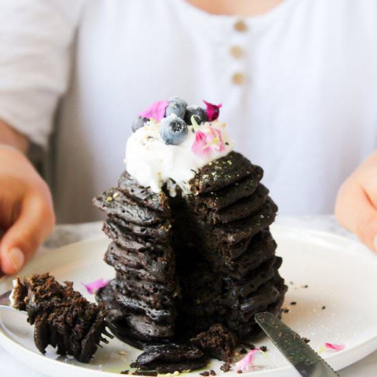 Dark Chocolate Superfood Pancakes