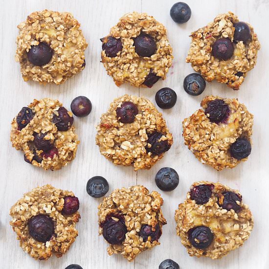 Blueberry Oat Breakfast Cookies