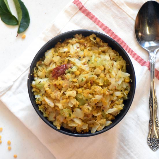 Cabbage paruppu usli