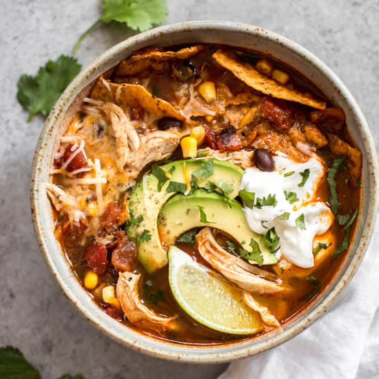 Instant Pot Chicken Tortilla Soup