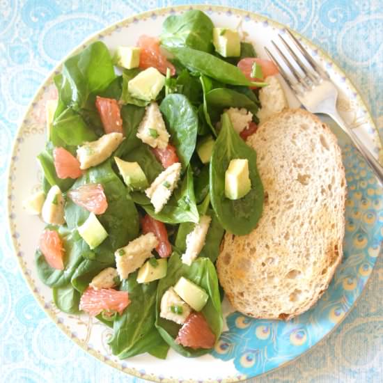 Mahimahi Grapefruit Spinach Salad