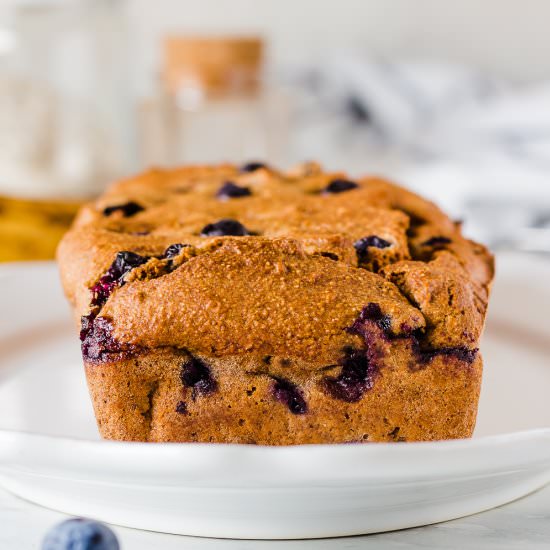 Oil-free Blueberry Banana Bread