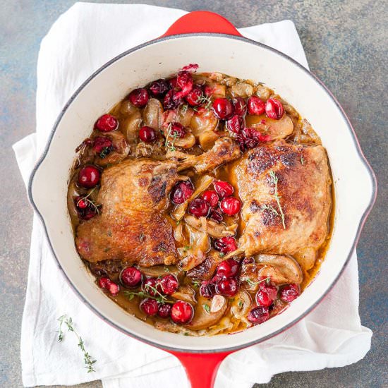 Braised Duck with Apples and Onions