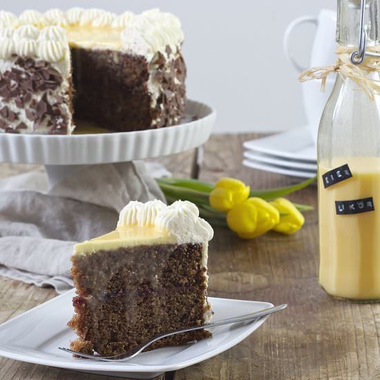 egg liqueur cake