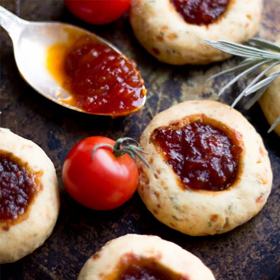 Rosemary & Thyme Thumbprint Cookies