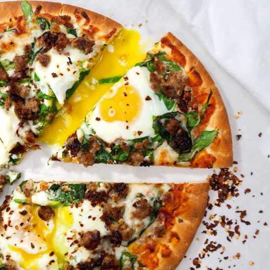 Easy Tuscan Breakfast Pizza