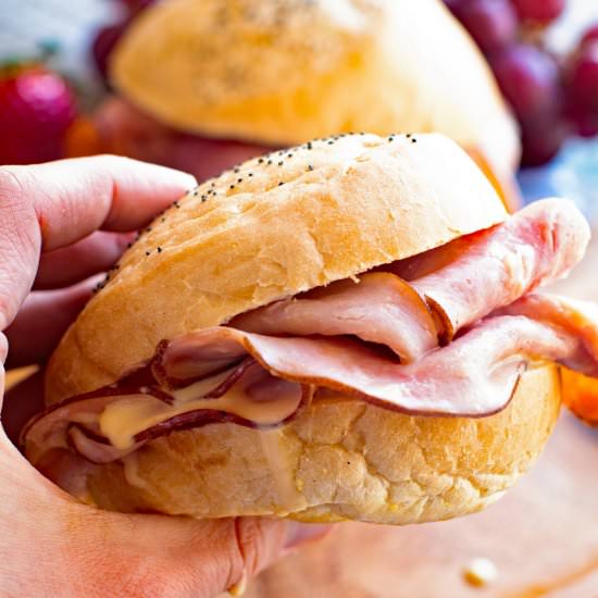 Crock Pot Ham Cheese Sandwiches