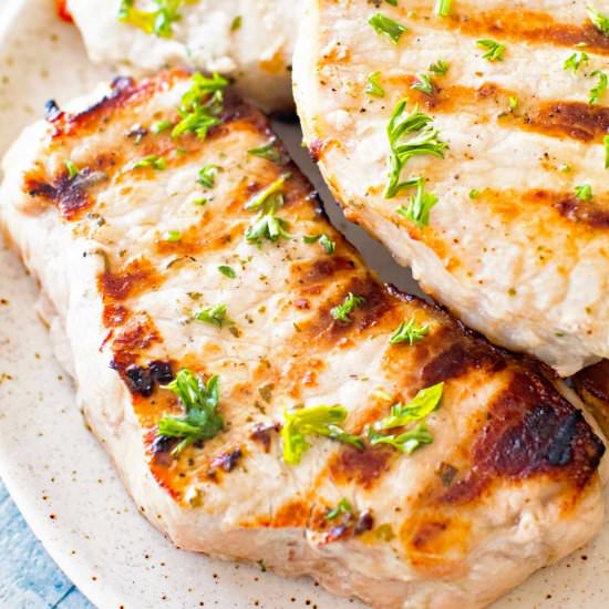 Grilled Ranch Pork Chops