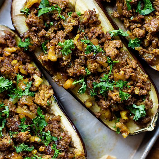 Stuffed Eggplant with Walnuts
