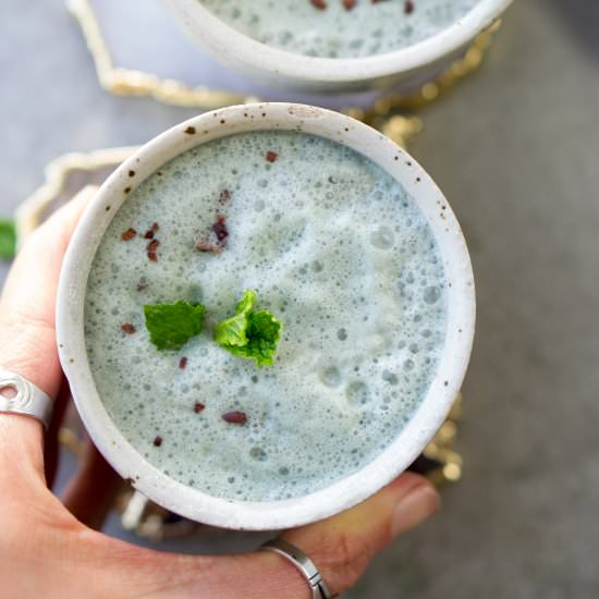 shamrock mint superfood latte