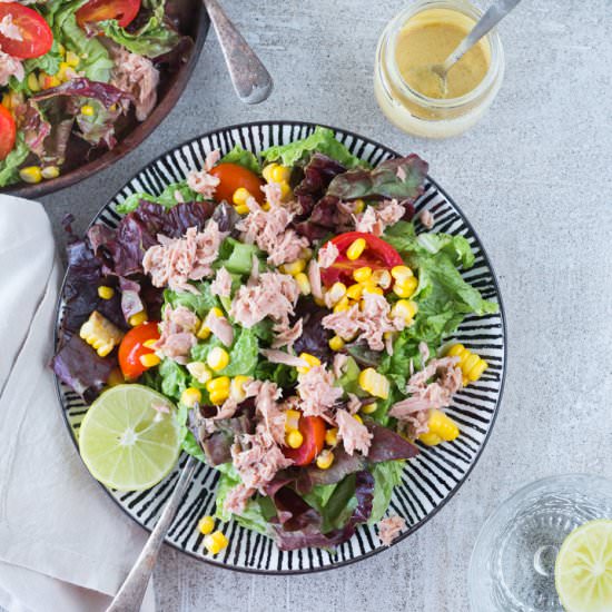 TUNA & CORN SALAD W/ DIJON DRESSING