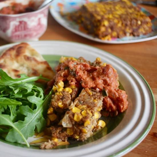 Tempeh and corn loaf