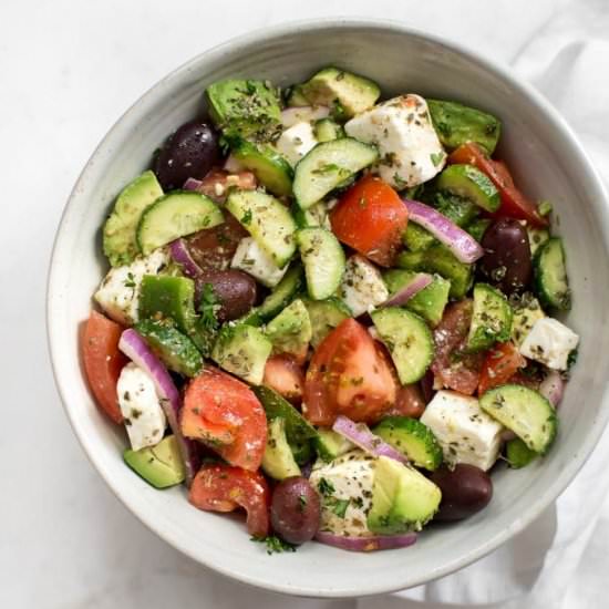 Avocado Greek Salad